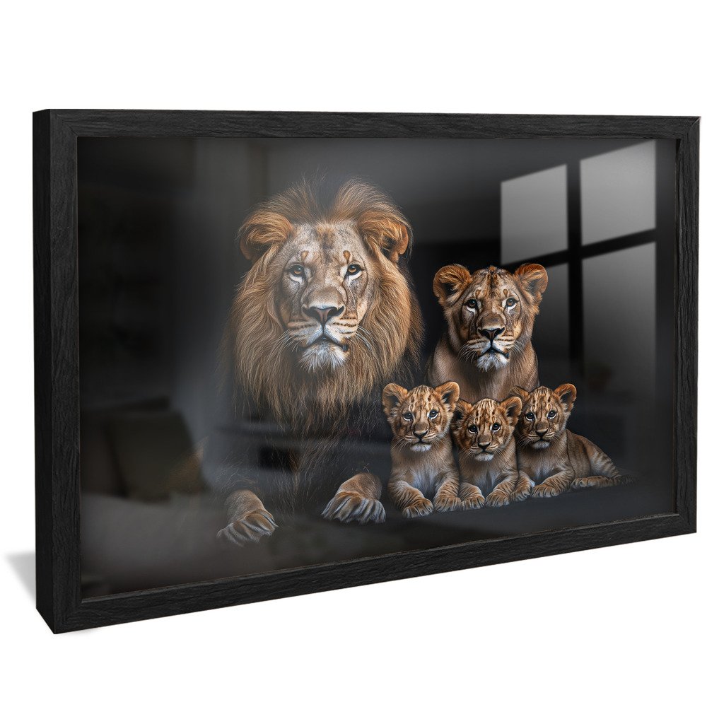 Portrait of Lion and His Family v2059 Canvas