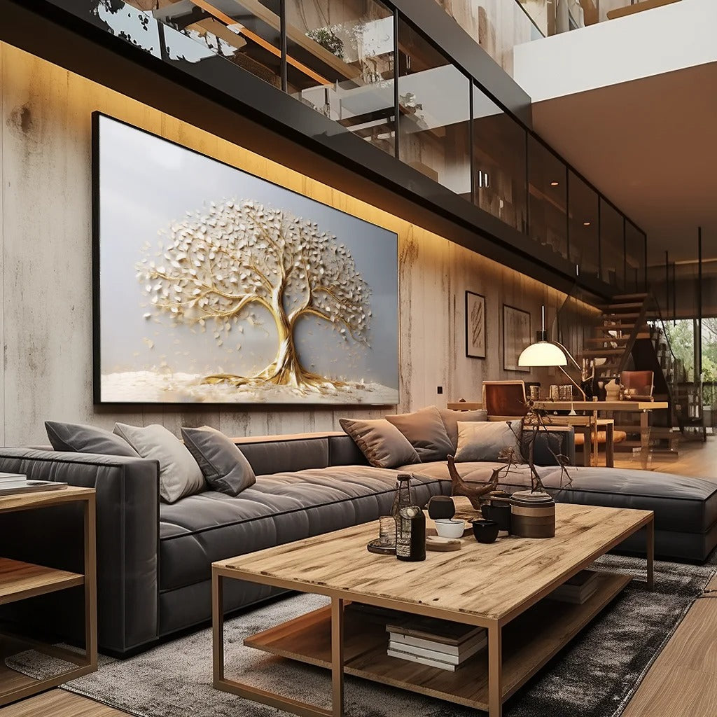 Premium Gold Tree Different Sizes and Frames Canvas