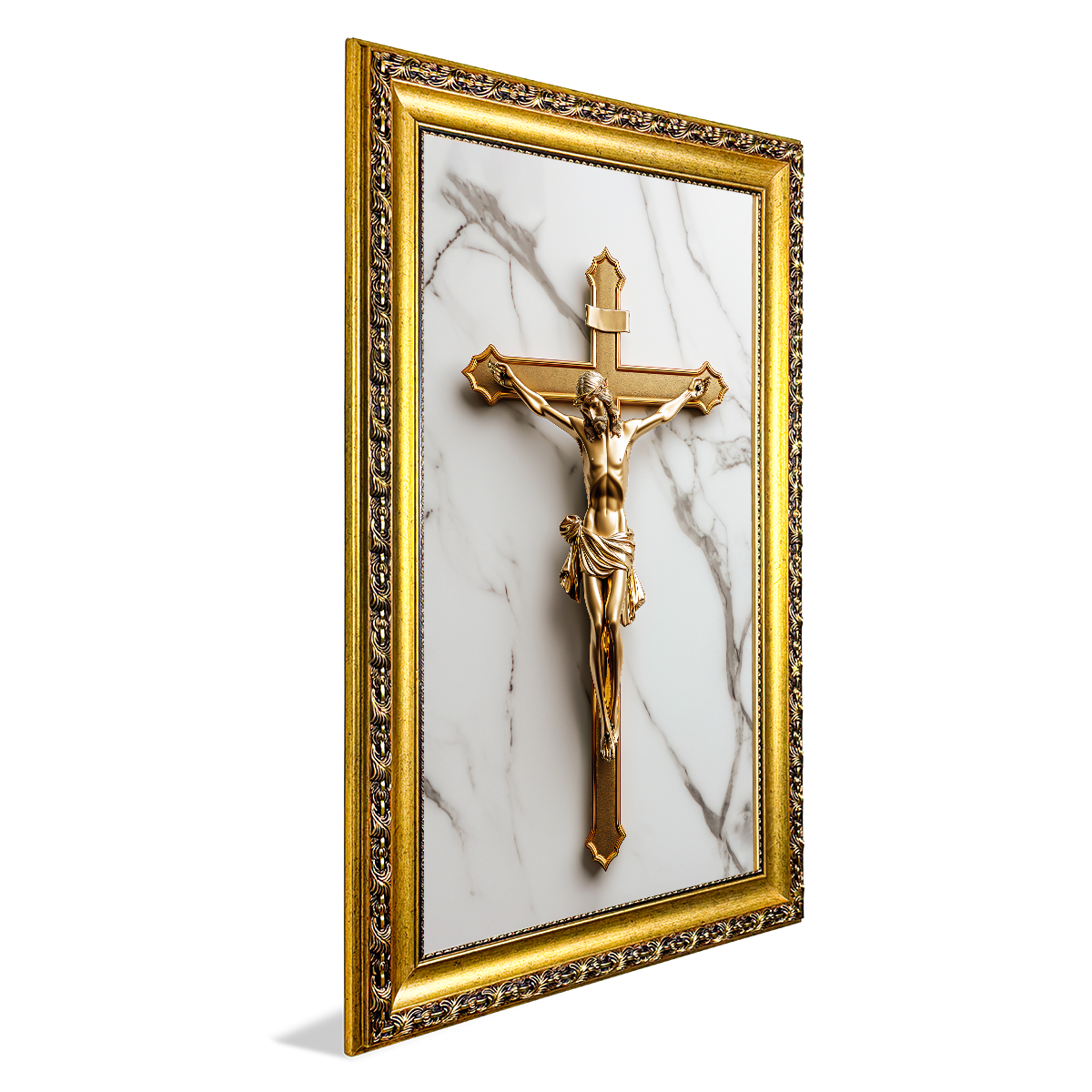 Christ’s Cross on Marble Canvas