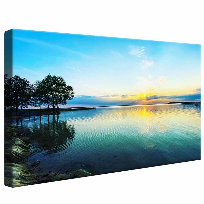 River and Sun Landscape V1607 Canvas