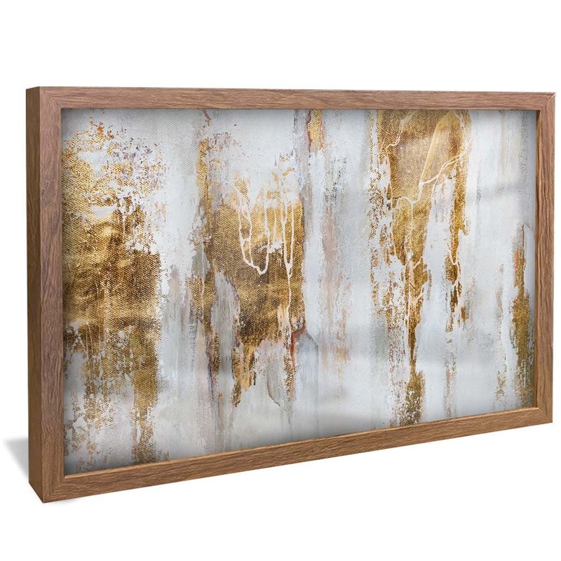 Rustic White and Gold V1730 Canvas