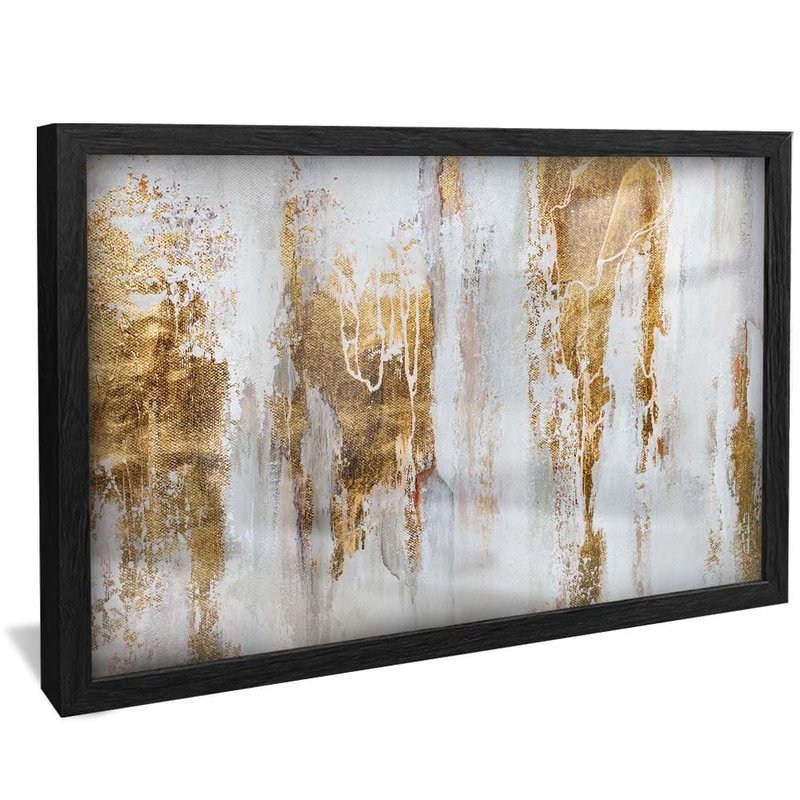 Rustic White and Gold V1730 Canvas