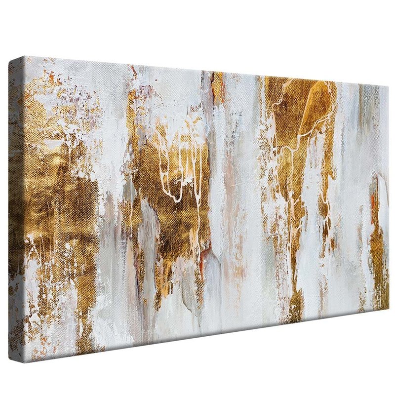 Rustic White and Gold V1730 Canvas