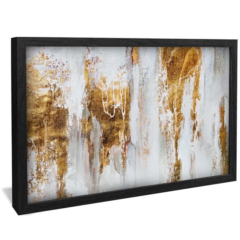 Rustic White and Gold V1730 Canvas
