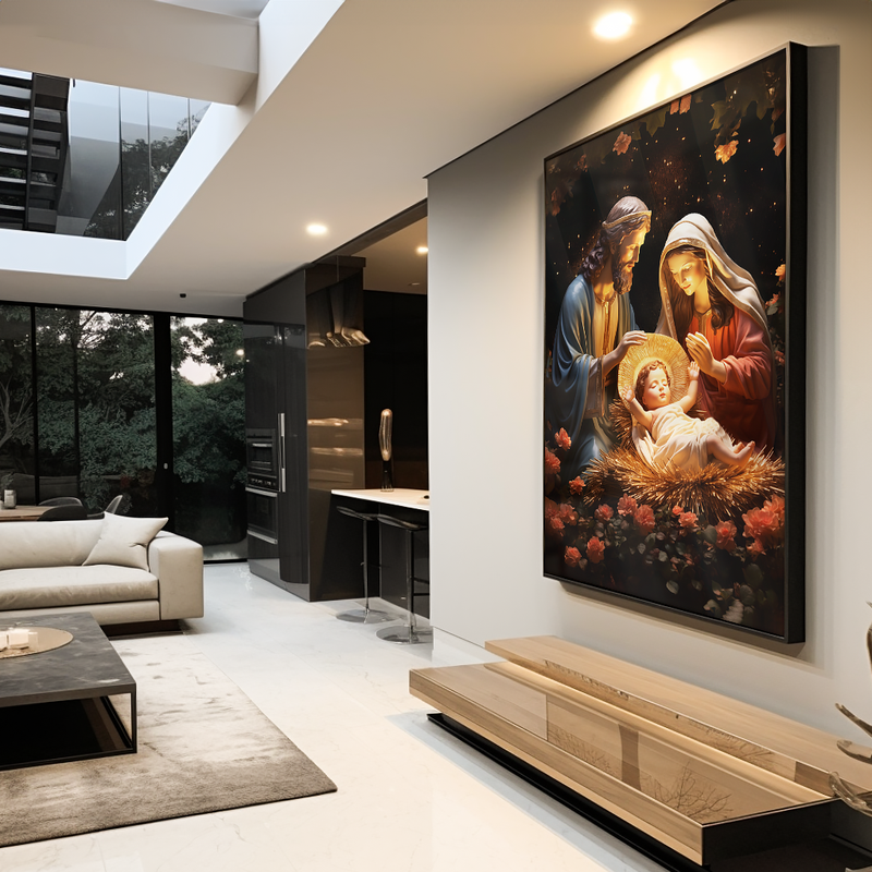Sacred Ornamed Family V864 Canvas