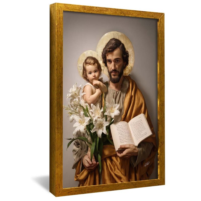 Saint Joseph and Jesus V1913 Canvas