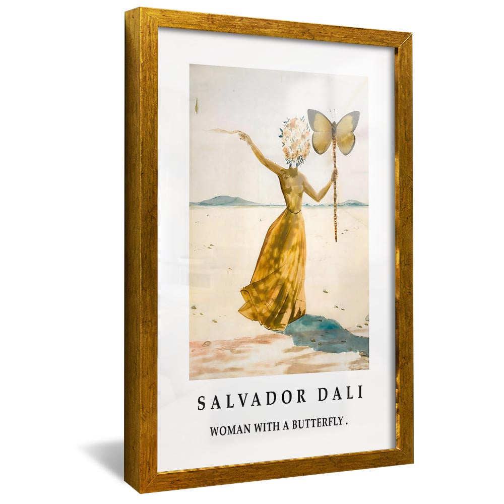 Salvador Dalí Woman With a Butterfly V2374 Canvas