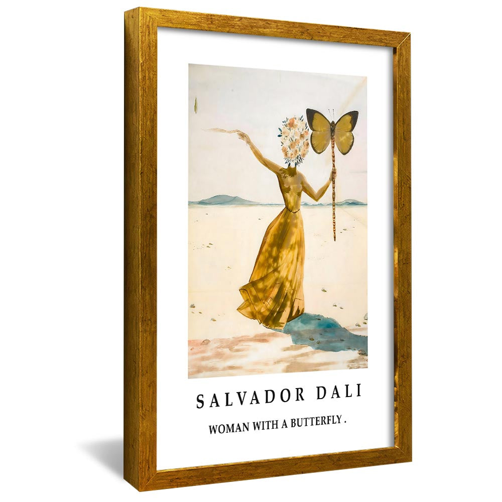 Salvador Dalí Woman With a Butterfly V2374 Canvas