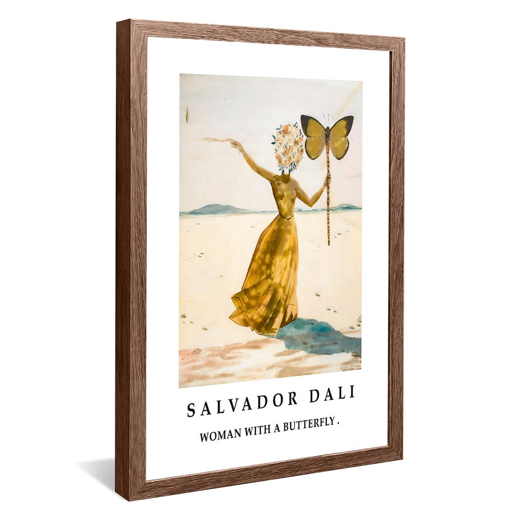 Salvador Dalí Woman With a Butterfly V2374 Canvas