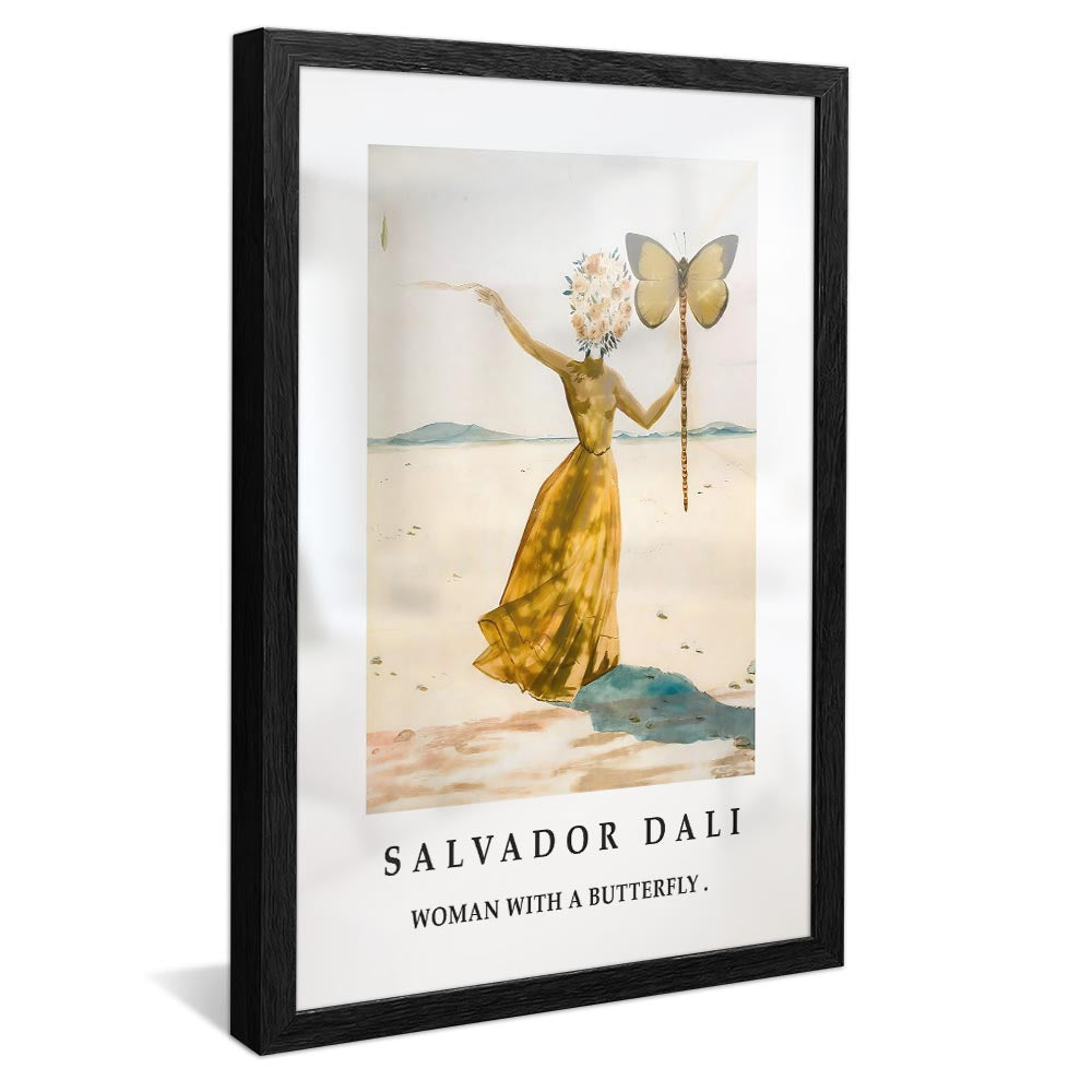 Salvador Dalí Woman With a Butterfly V2374 Canvas
