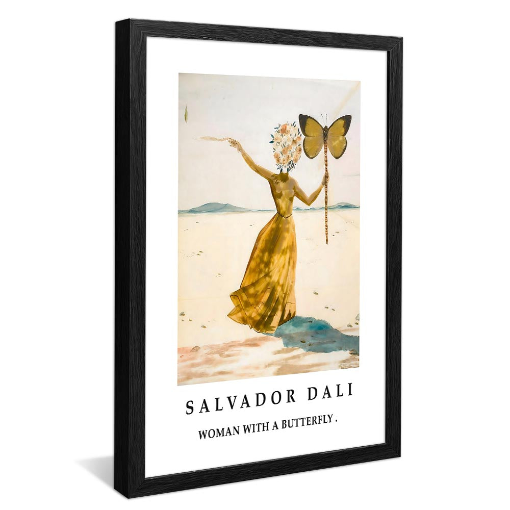 Salvador Dalí Woman With a Butterfly V2374 Canvas