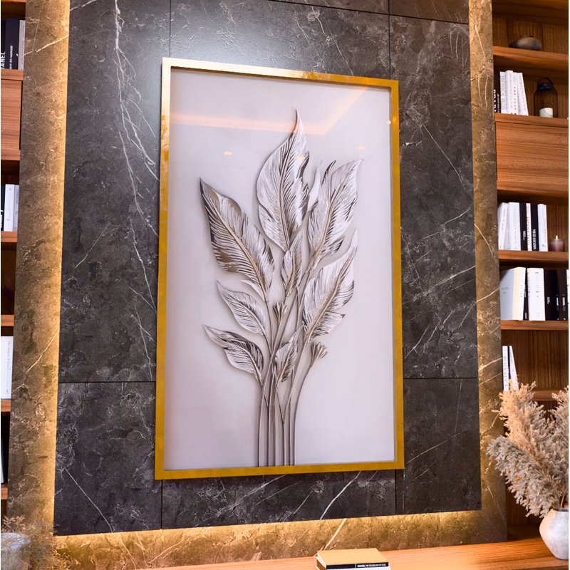 Silver Floral V2082 Canvas