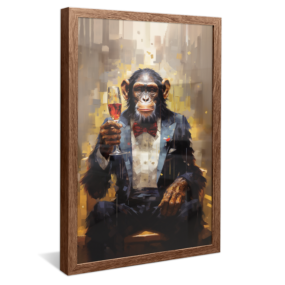 Sommelier Monkey Canvas