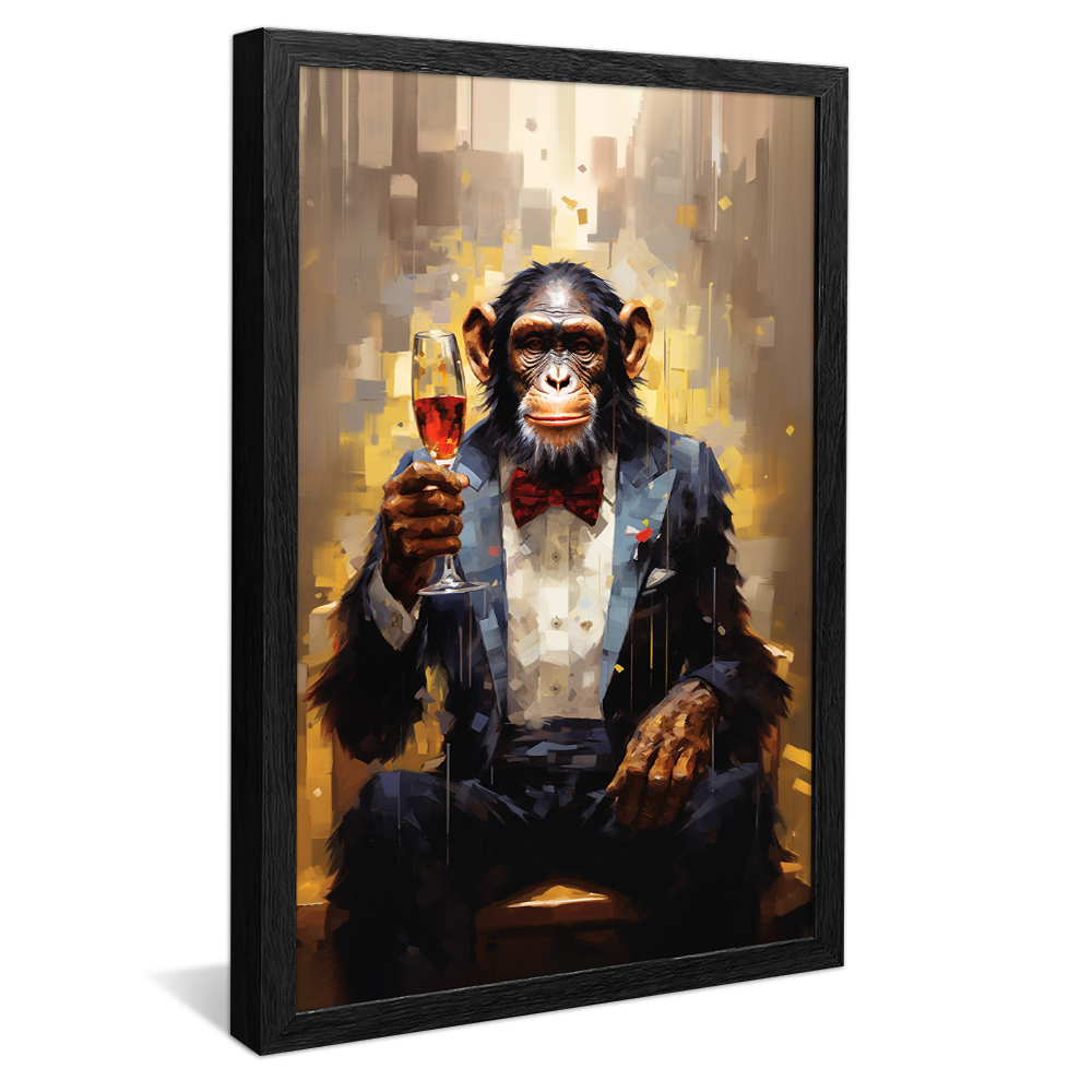 Sommelier Monkey Canvas