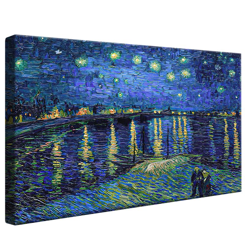 Starred Night about the Ródano De Van Gogh V1145 Canvas