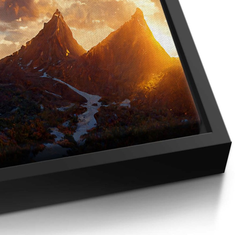 Sunset Mountains 3 -screened Kit Canvas