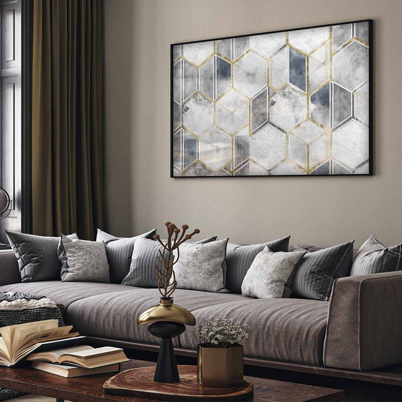 Texture in Hexagon V1767 Canvas