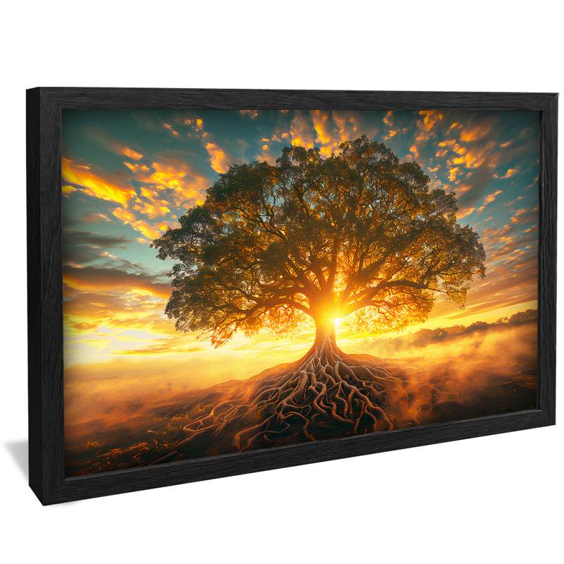 Tree in the Sunset V1245 Canvas