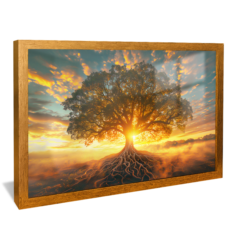 Tree in the Sunset V1245 Canvas