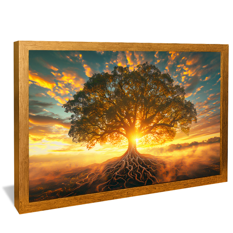 Tree in the Sunset V1245 Canvas