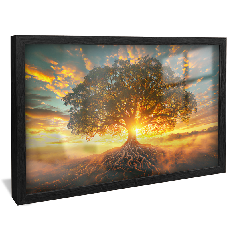 Tree in the Sunset V1245 Canvas
