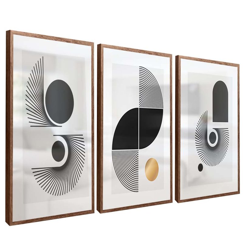 Trio Abstract Forms V1631 Canvas