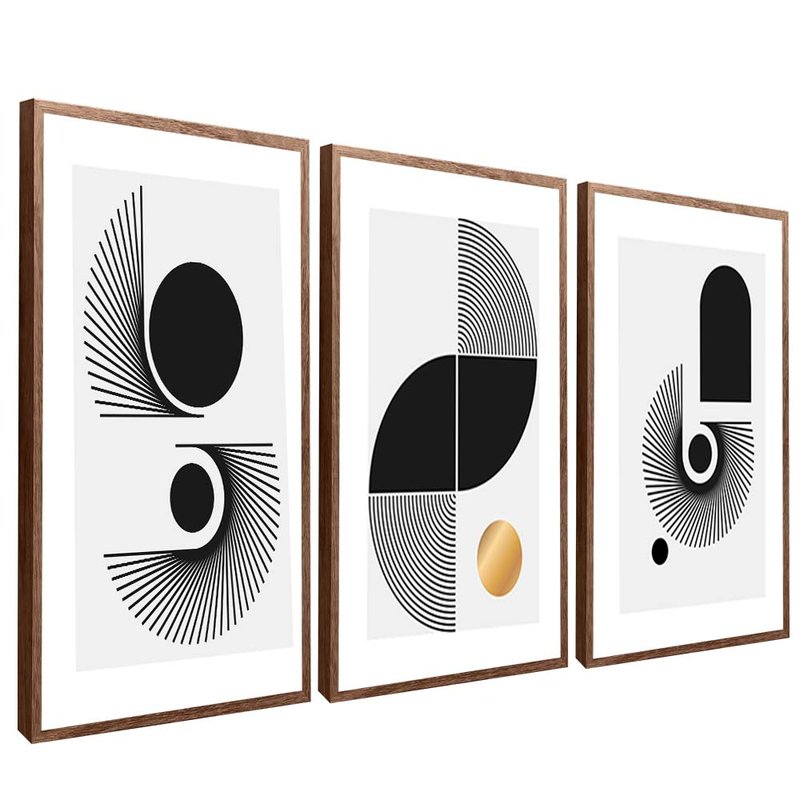 Trio Abstract Forms V1631 Canvas
