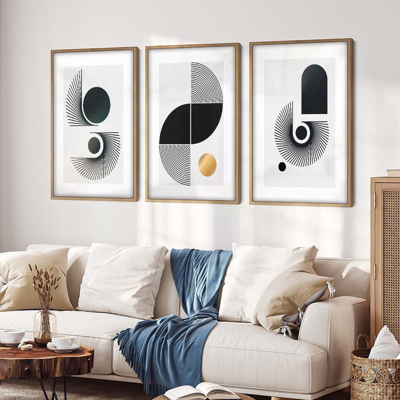 Trio Abstract Forms V1631 Canvas