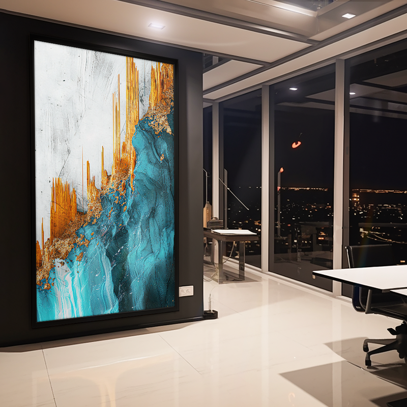 Turquoise Marble V1137 Canvas