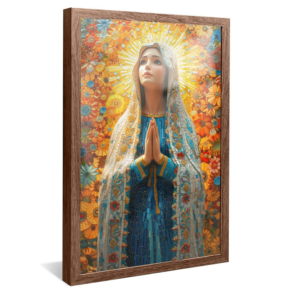 Virgin Mary in Stained Glass V1294 Canvas