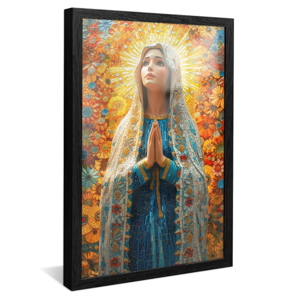 Virgin Mary in Stained Glass V1294 Canvas