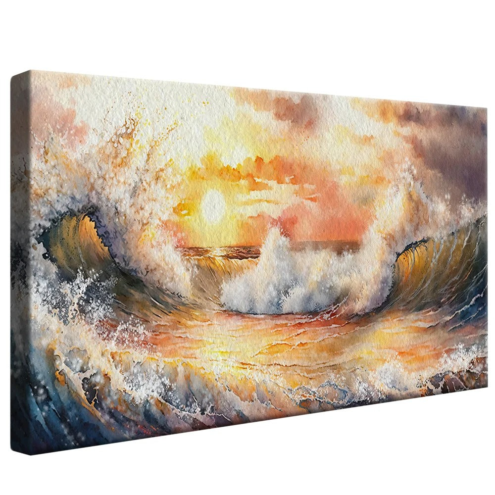 Waves and horizon Canvas