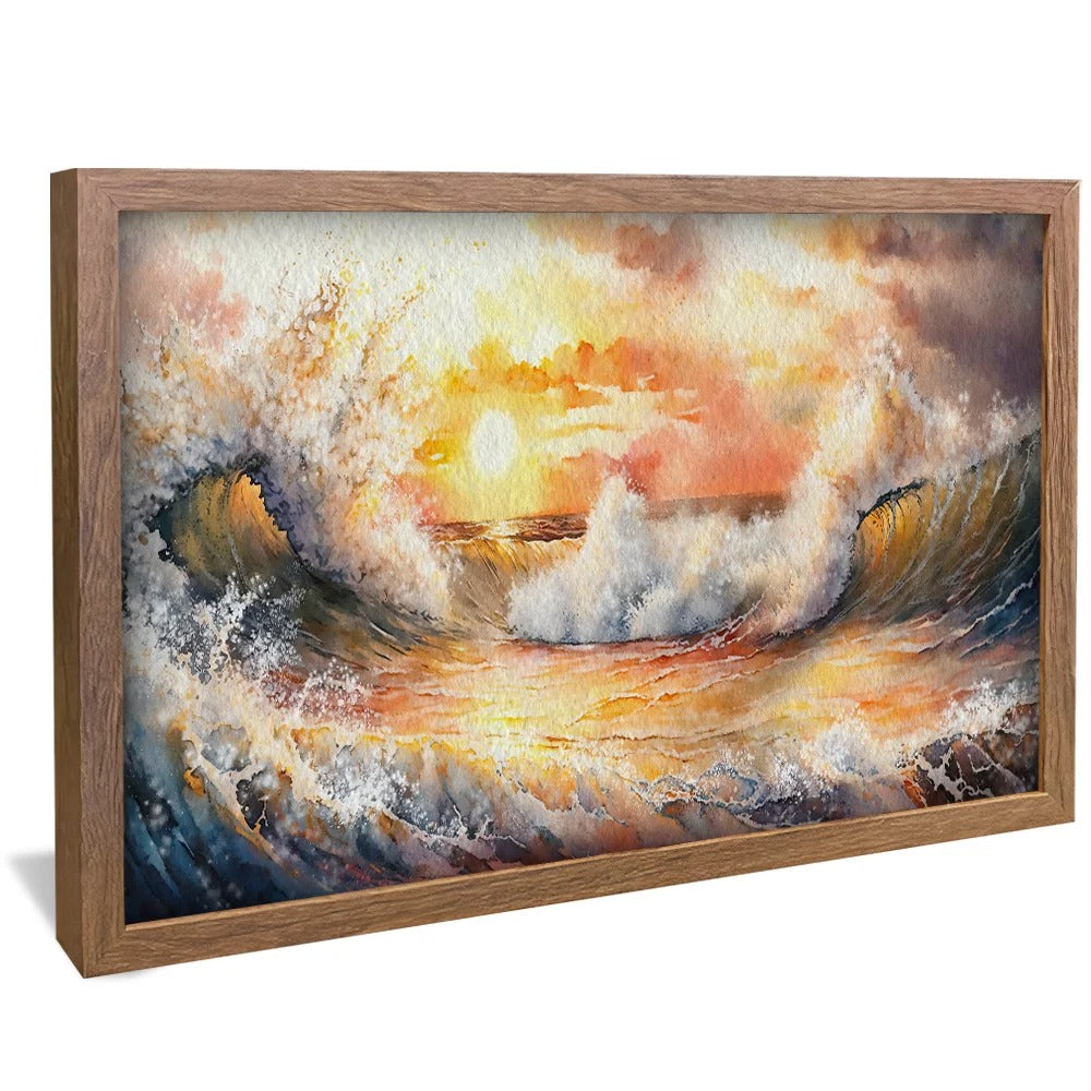 Waves and horizon Canvas