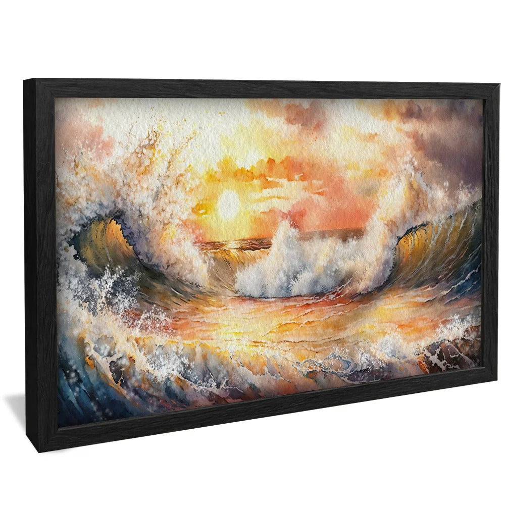Waves and horizon Canvas