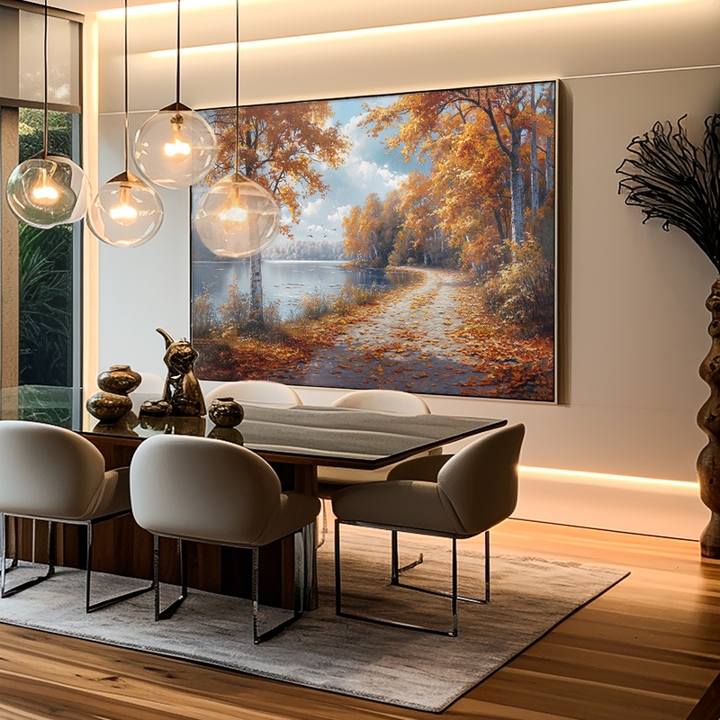 Way between Leaves V1196 Canvas