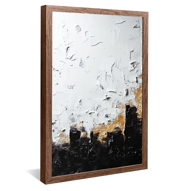 White and Black Oil V1098 Canvas