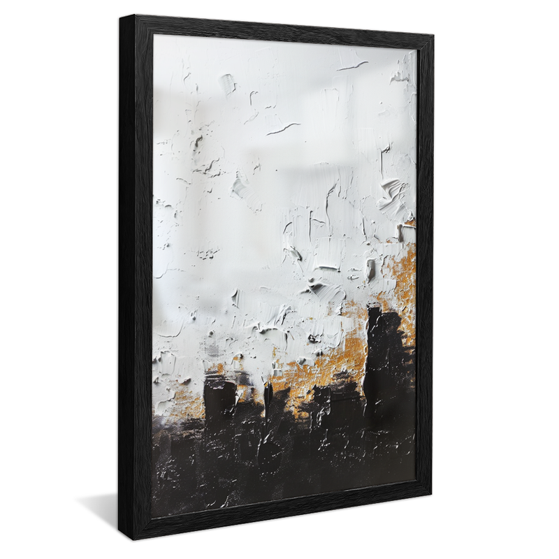 White and Black Oil V1098 Canvas