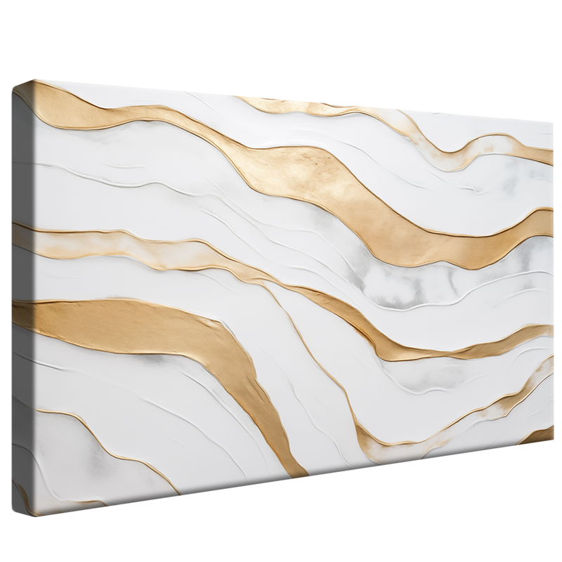 White and Gold Marble V843 Canvas
