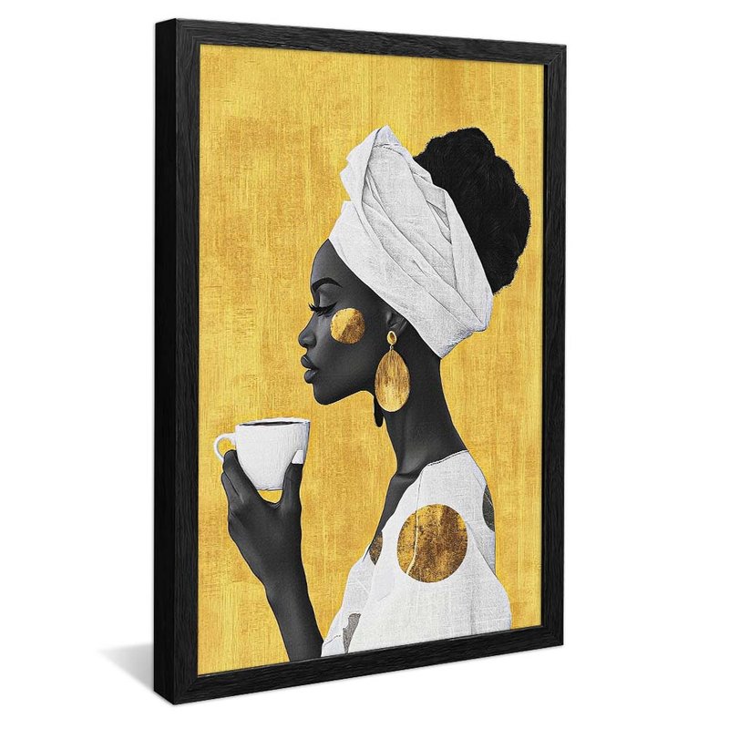Woman and Cup of Coffee V2023 Canvas