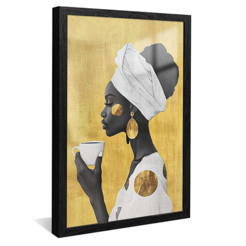 Woman and Cup of Coffee V2023 Canvas