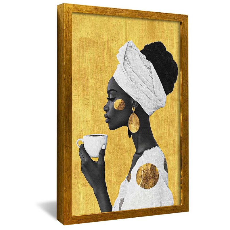 Woman and Cup of Coffee V2023 Canvas