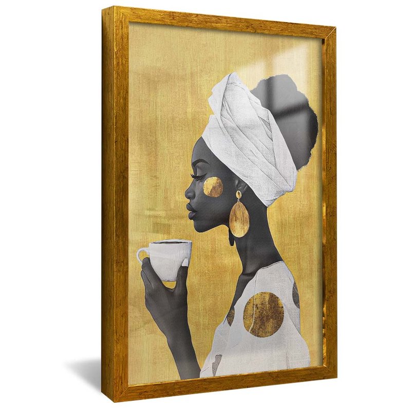 Woman and Cup of Coffee V2023 Canvas