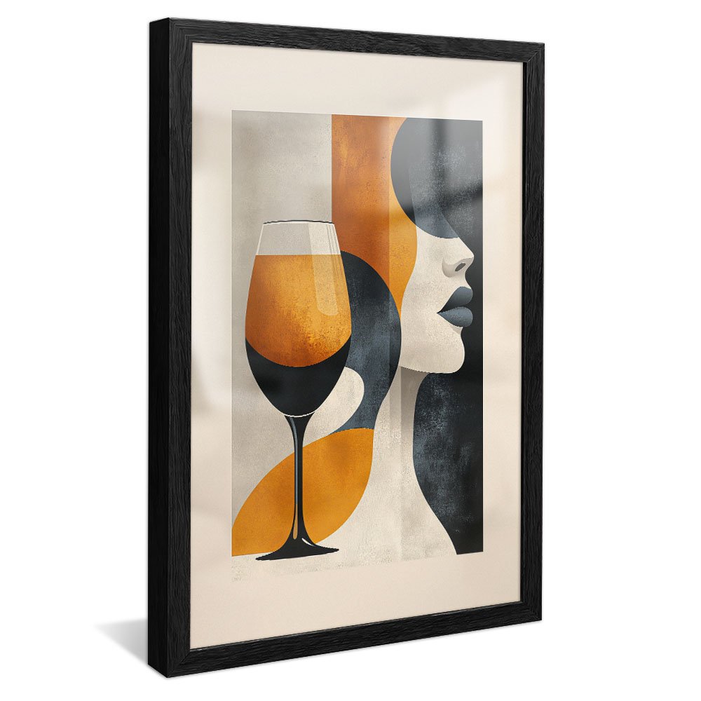 Woman and Mosaic Cup V2030 Canvas