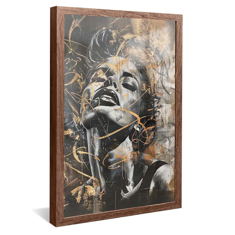 Woman in Graffiti V1691 Canvas