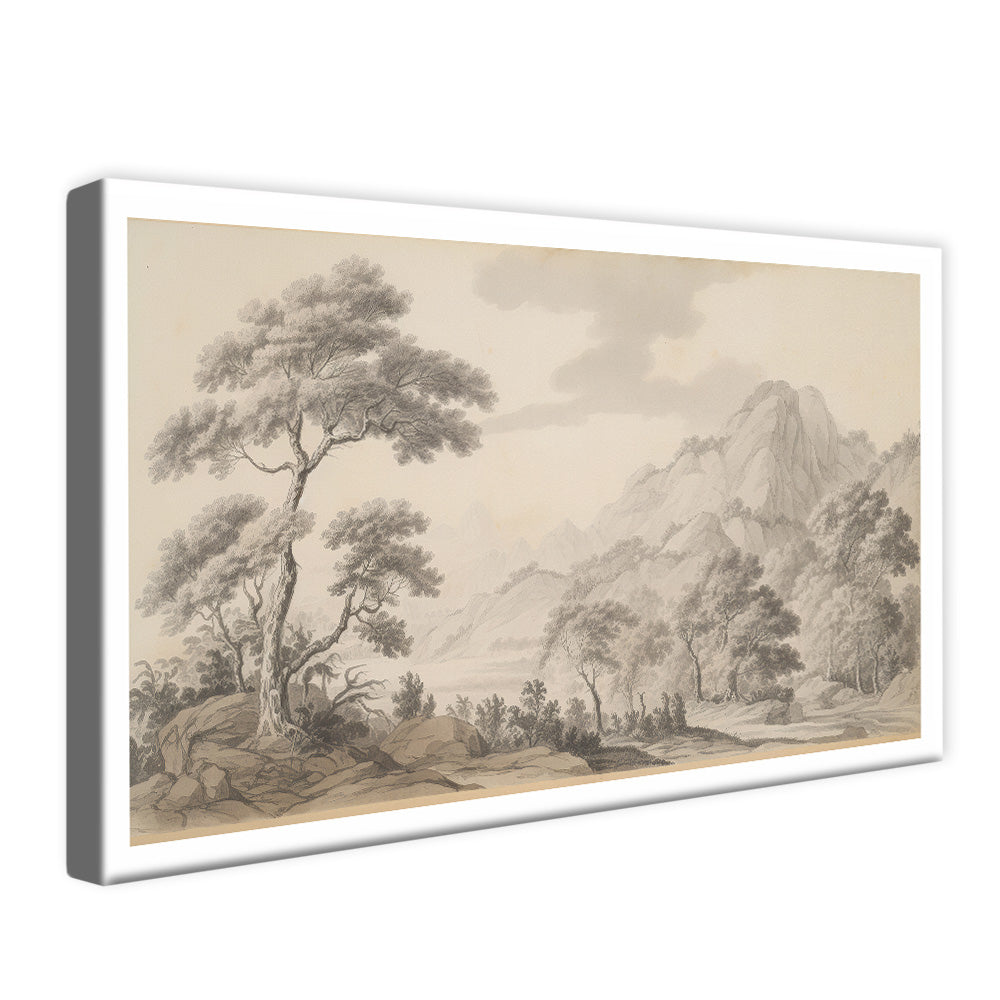 Forest and Mountain Painting V2500 Canvas