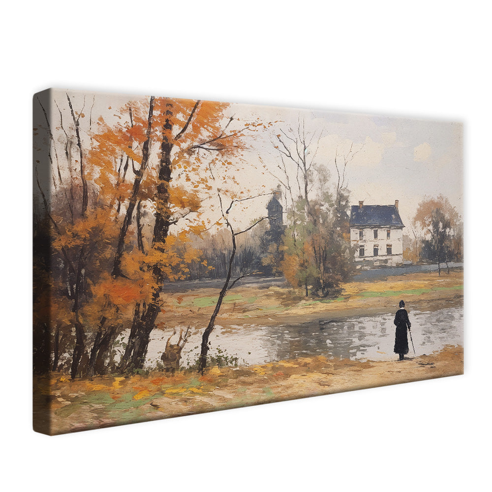 Painting of Woman in the Lake V2485 Canvas