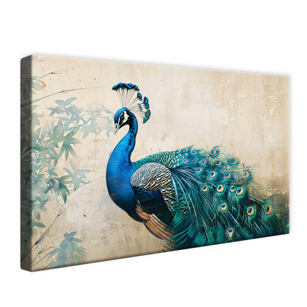 Vintage Peacock V2506 Canvas
