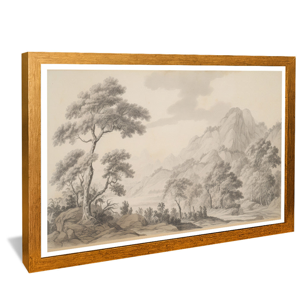 Forest and Mountain Painting V2500 Canvas