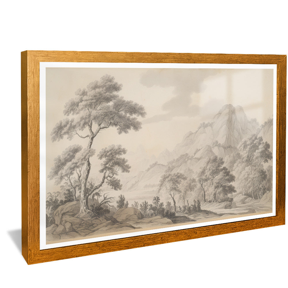 Forest and Mountain Painting V2500 Canvas
