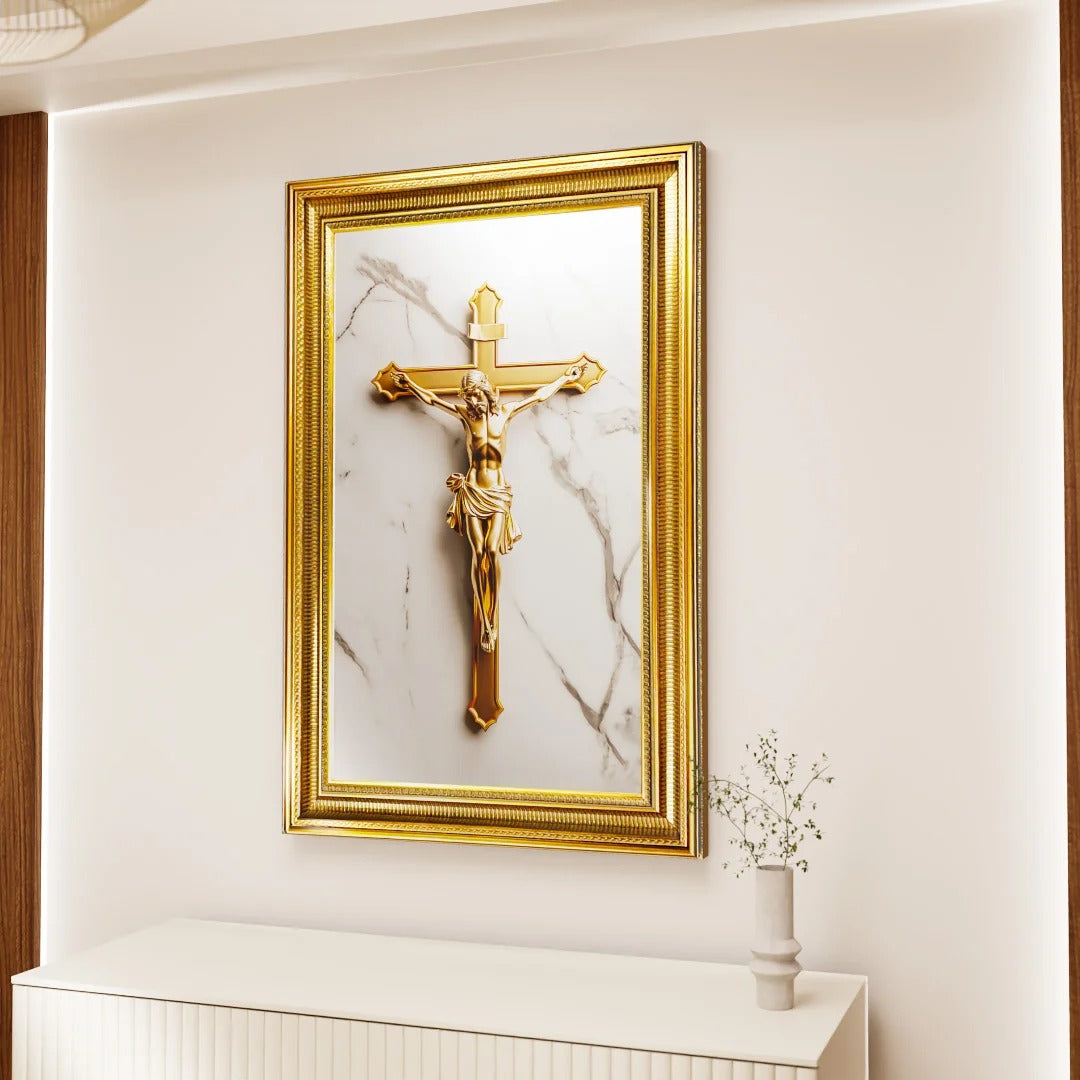 Christ’s Cross on Marble V1333 Canvas